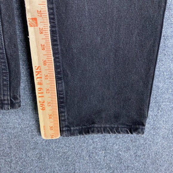 Vintage Levi's Jeans Men's 34x36 550 90s Charcoal Gray Denim Relaxed Fit Tapered - Picture 5 of 9